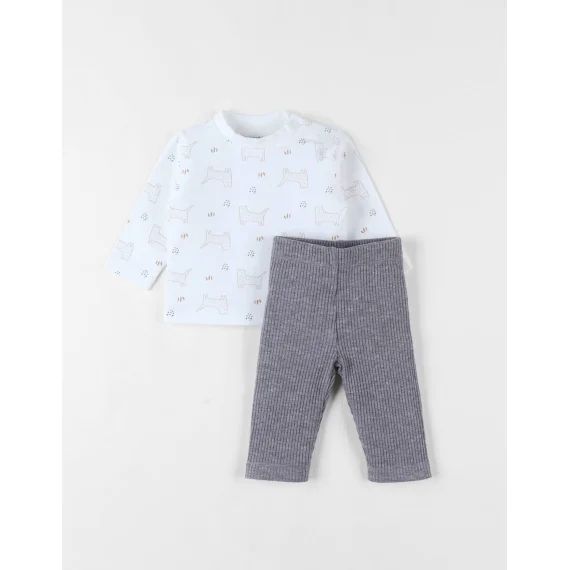 Set T-shirt + Legging Jersey Blanc