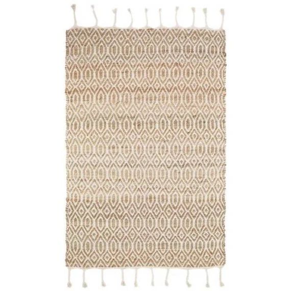 Tapis Coton&jute Sierra Par Nattiot – Blanc – 110 X 170 Cm Blanc