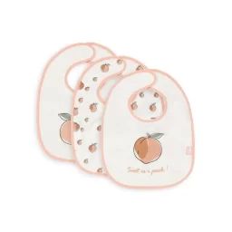 Bavoir Éponge Imperméable Pêche (3pcs) blanc