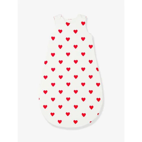 Gigoteuse bébé sans manches imprimé coeurs PETIT BATEAU blanc imprimé coeur
