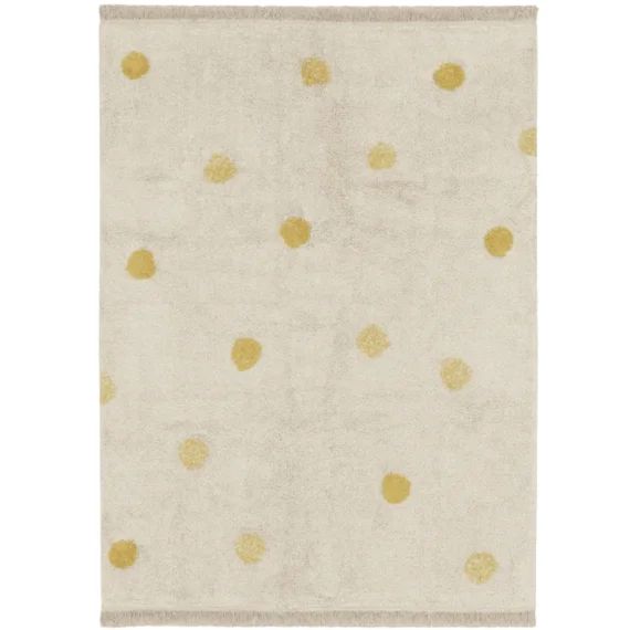 Tapis lavable Hippy Dots natural miel (120 x 160 cm)