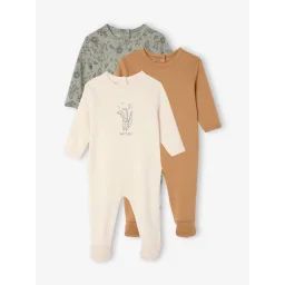 Lot de 3 dors-bien Basics vert de gris
