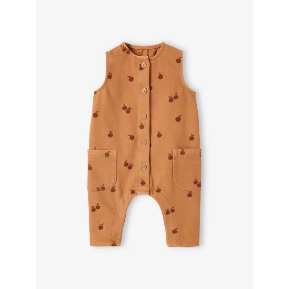 Combinaison bébé sans manches caramel