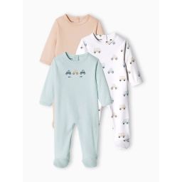 Lot de 3 dors-bien basic bébé en interlock BASICS bleu ciel
