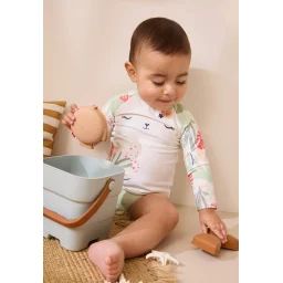 Maillot De Bain Bébé 2 Pièces T-shirt De Protection Uv & Culotte Arya Vert