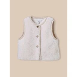 Veste Sans Manches En Sherpa Ecru