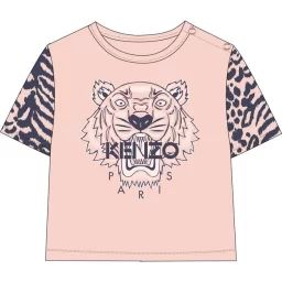 T-shirt en coton imprimé Fille Rose