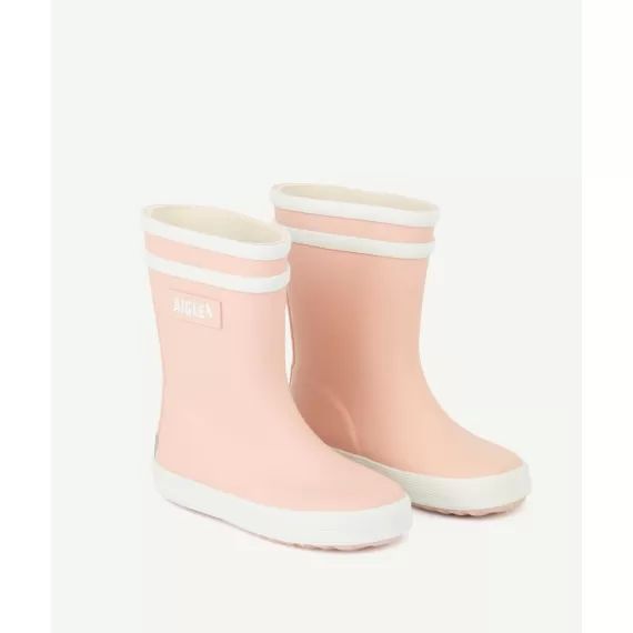 Bottes premiers pas bébé fille en caoutchouc rose babyflac –  – Soldes