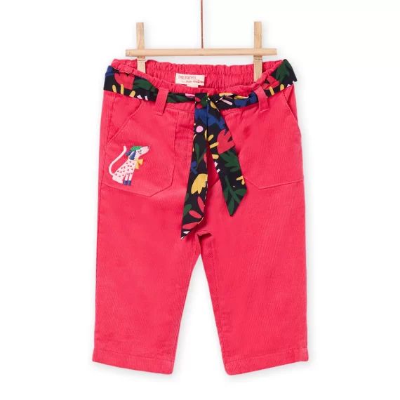 Pantalon Avec Ceinture Imprimée Amovible – Rose