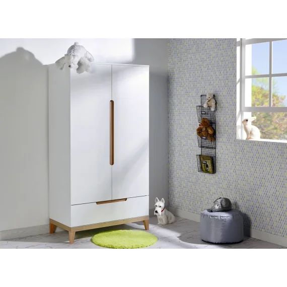 Armoire Enfant Evidence Blanc & Hêtre