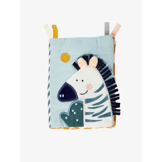 Livre doudou Zèbre bleu