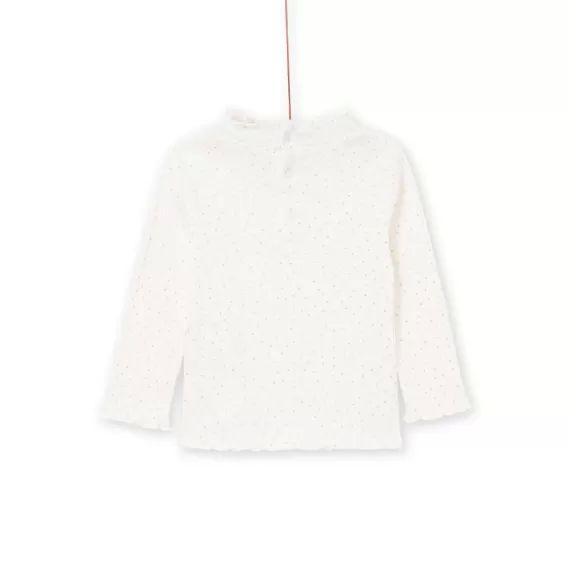 Sous-pull En Maille Côtelée Écru