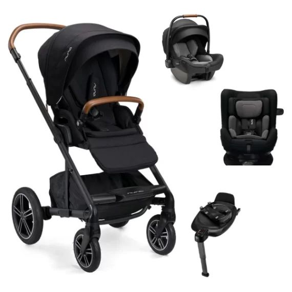 Poussette Nuna Mixx Next + Coque Pipa Next + Siège Todl Next + Base Next – Caviar