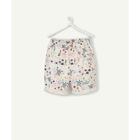 Le bermuda sarouel blanc imprimé fonds marins –  – Soldes