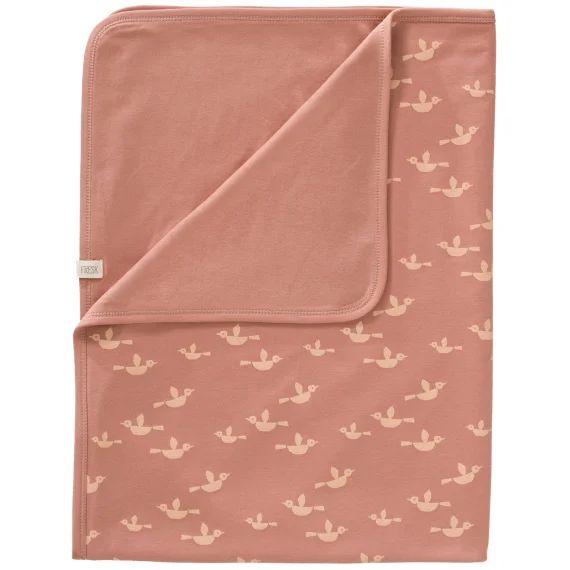 Couverture bébé en coton Oiseau (80 x 100 cm)