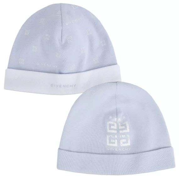 Lot de deux bonnets en coton UNISEXE Bleu