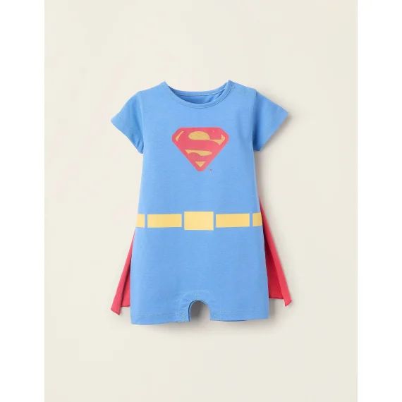 Pyjama-combi-short Cape Amovible Superman Bleu Clair