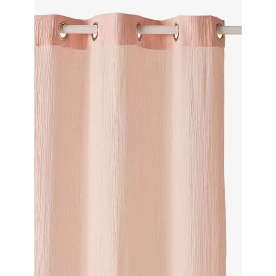 Rideau tamisant en gaze de coton rose pâle