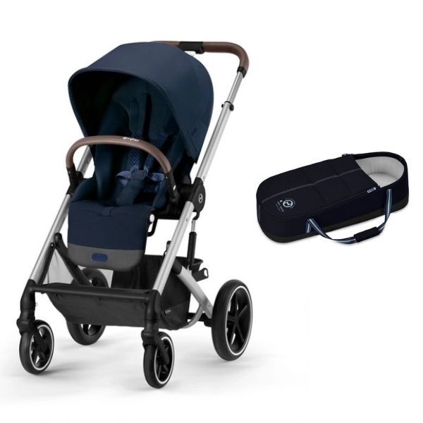 Poussette Cybex Balios S Lux – Châssis Silve + Cocoon S – Ocean Blue (2023)