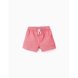 Short De Bain À Rayures Rouge