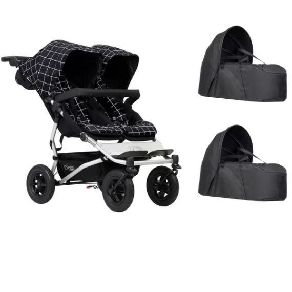 Poussette Double Mountain Buggy Duet V3.2 – Grid + 2 Cocoon V2