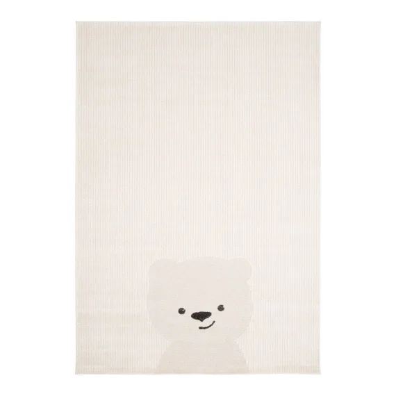 Tapis Enfant Super Doux Ourson Blanc