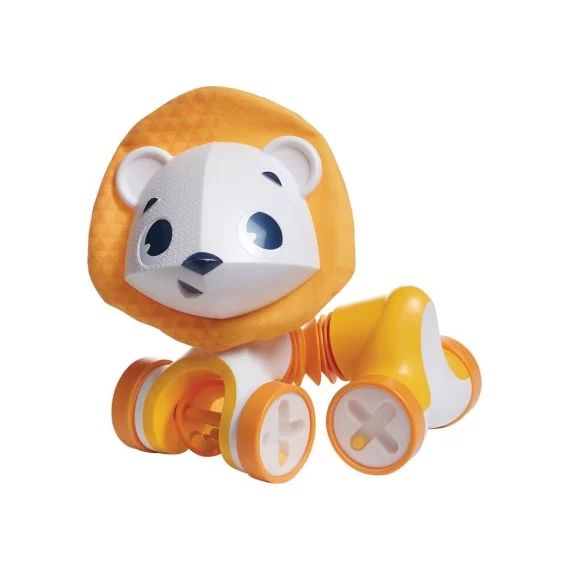 Jouet étirable à rouler lion jaune Leonardo