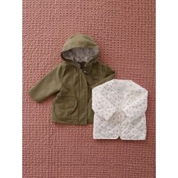 Parka 3 en 1 bébé avec blouson amovible kaki