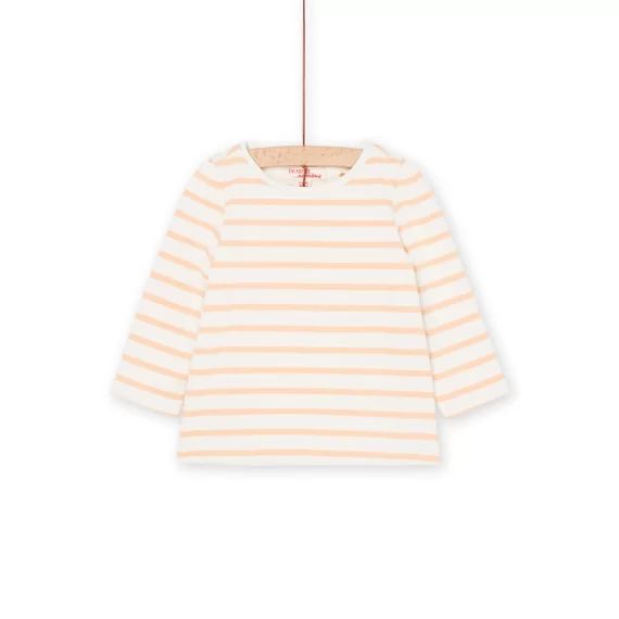 T-shirt Blanc Et Orange Réversible – Ecru