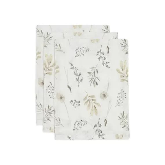 Lot de 3 gants de toilette en gaze de coton Wild Flowers