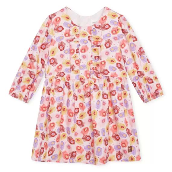 Robe fantaisie à motifs Fille Rose