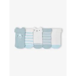 Lot de 5 paires de chaussettes ourson bébé assorties