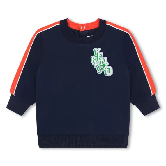 Sweat-shirt avec broderies Garçon Bleu