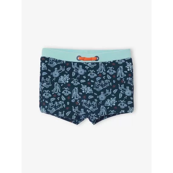 Boxer de bain imprimé dinosaures bébé garçon bleu jean imprimé