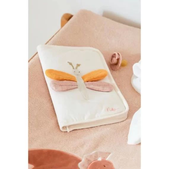 Protège carnet de santé Veloudoux Lina & Joy – blanc blanc