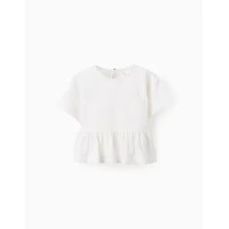 T-shirt Avec Poche À Volants Blanc