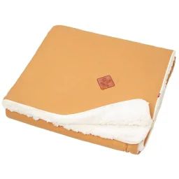 Couverture En Gaze De Coton Et Sherpa Jeanne Camel