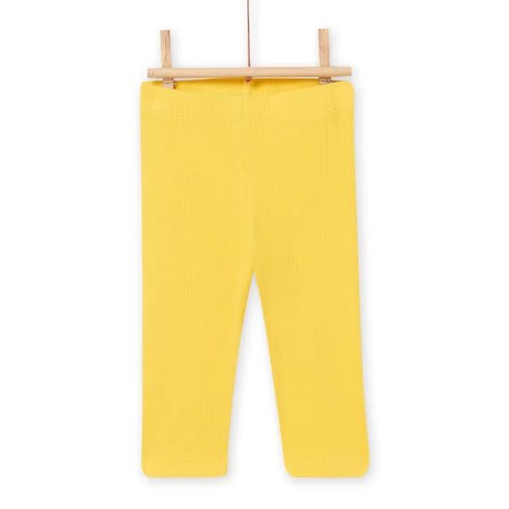 Legging Côtelé Jaune Bébé Fille