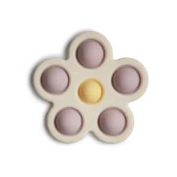 Anneau De Dentition À Pression Fleurs En Silicone Lilac