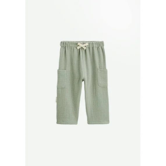 Pantalon Enfant En Gaze De Coton Gao Kaki
