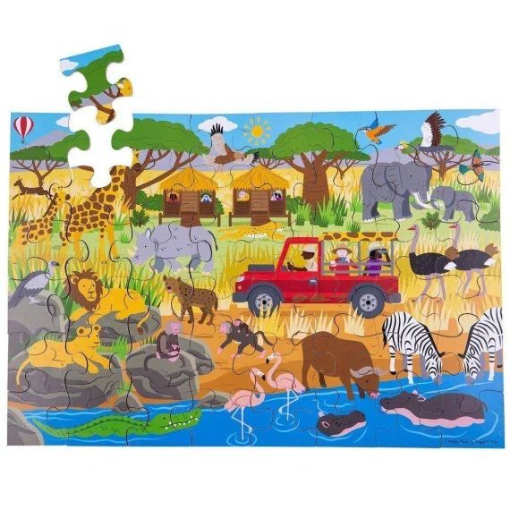 Puzzle Géant Aventure Africaine Rouge
