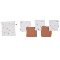 Lot de 5 lingettes lavables Arc-en-ciel