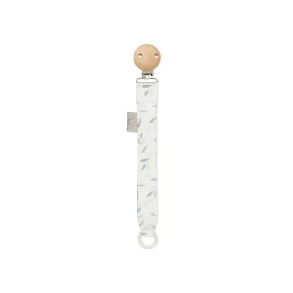 Attache sucette en coton bio Green Leaves