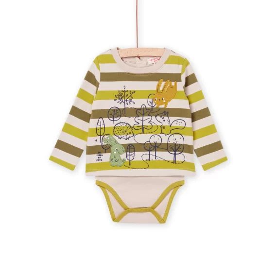 Body 2 En 1 Rayé – Kaki