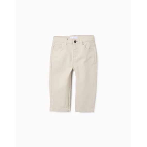 Pantalon En Toile Beige Clair