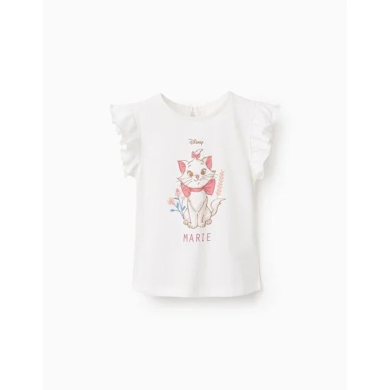 T-shirt En Coton Avec Volants Princesses Blanc