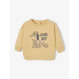 Sweat-shirt Basics motif animal bébé ocre