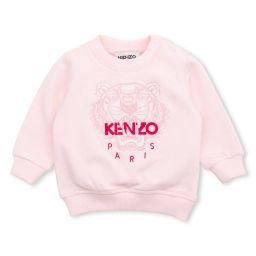 Sweat-shirt en coton molleton Fille Rose