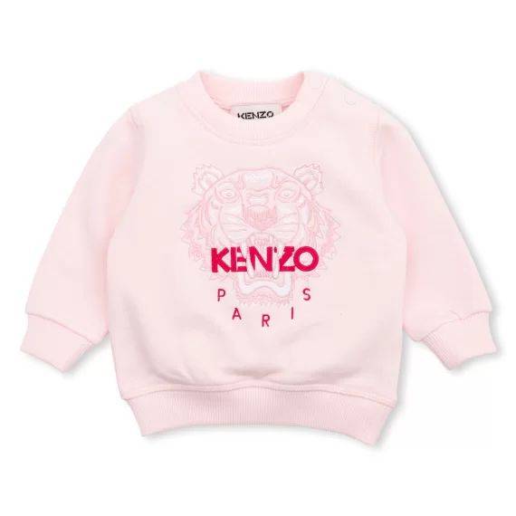 Sweat-shirt en coton molleton Fille Rose