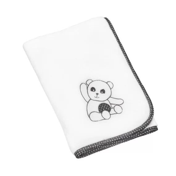 Couverture bébé 75x100cm en polyester  blanc blanc